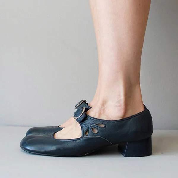 BEATRICE™ - Wedge Leather Orthopedic Buckle Sandals