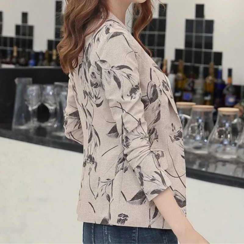 Valenzora | Damen Blazer mit Blumenmuster – perfekt für Frühling und Sommer
