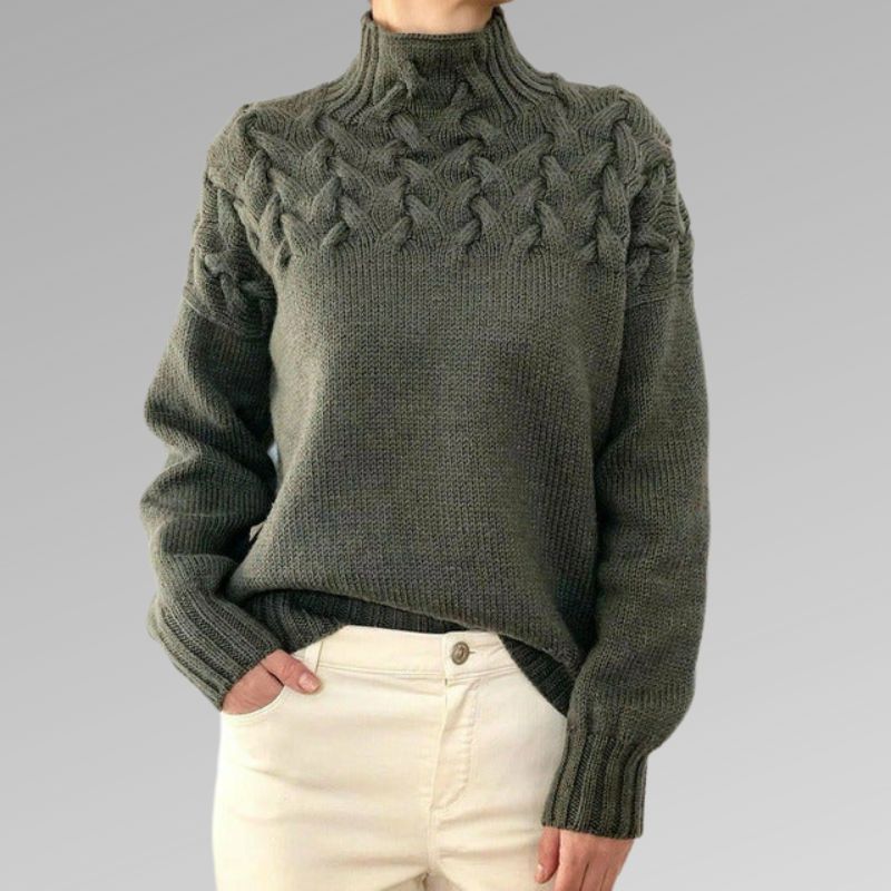 Elegant cable-knit sweater