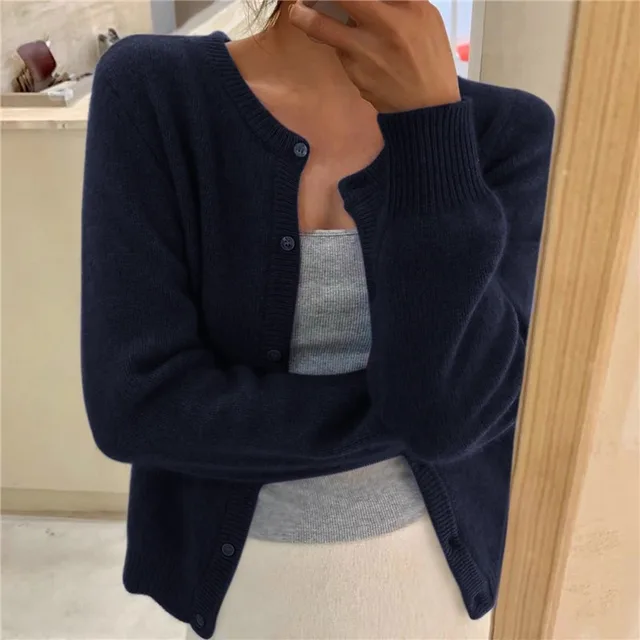 Valenzora | Solid-color knit women's jacket for comfort