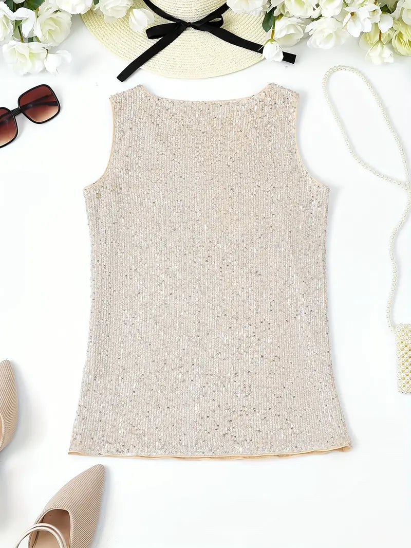 Valenzora | Elegantes, ärmelloses Top mit Pailletten