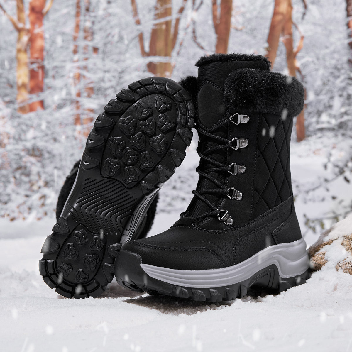 Valenzora | Casual winter fleece-lined boots for women