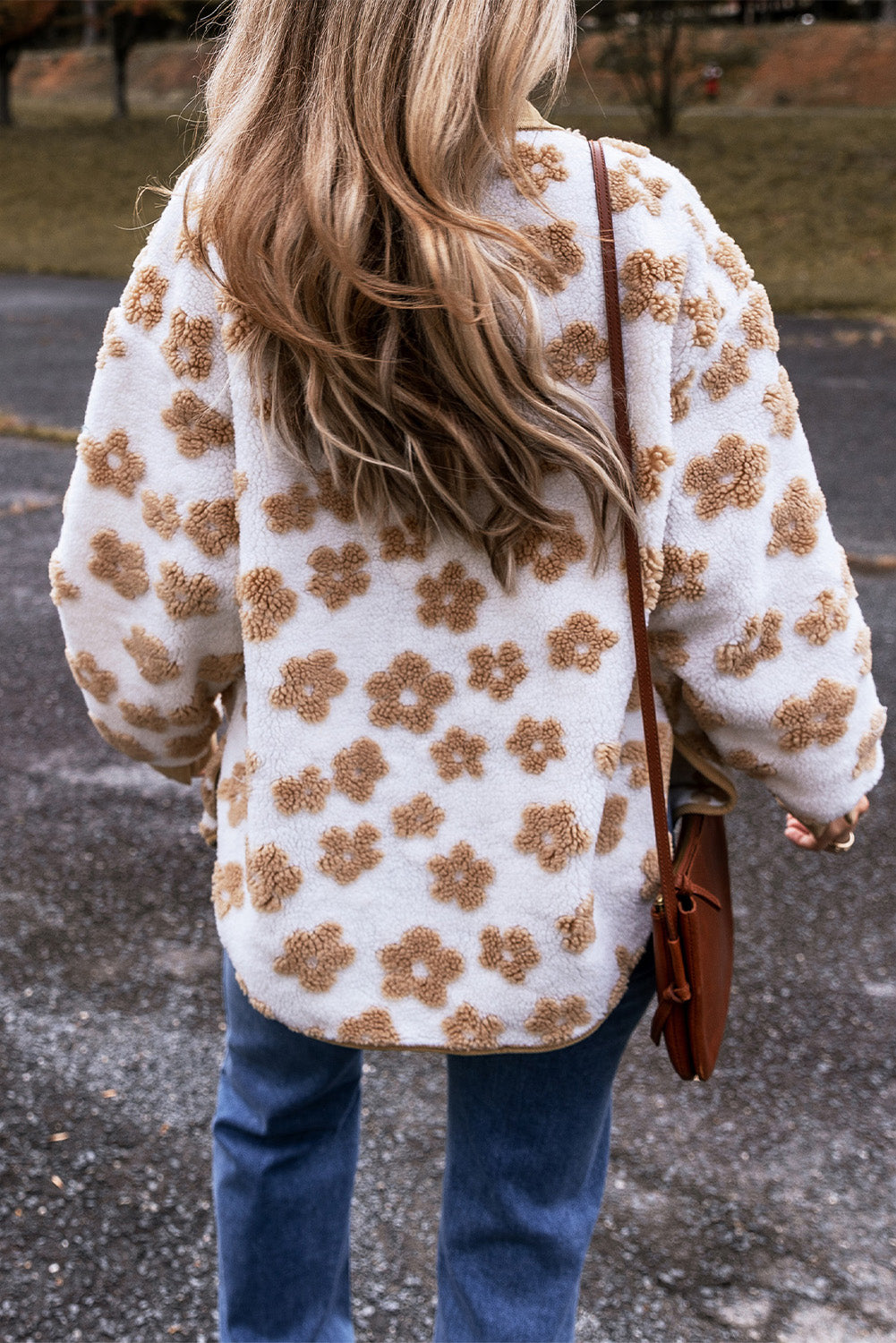 Valenzora | Floral Pattern Fleece Jacket for Women