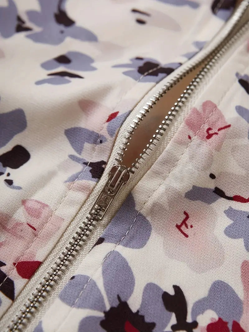 Valenzora | Bomberjacke mit Blumenmuster