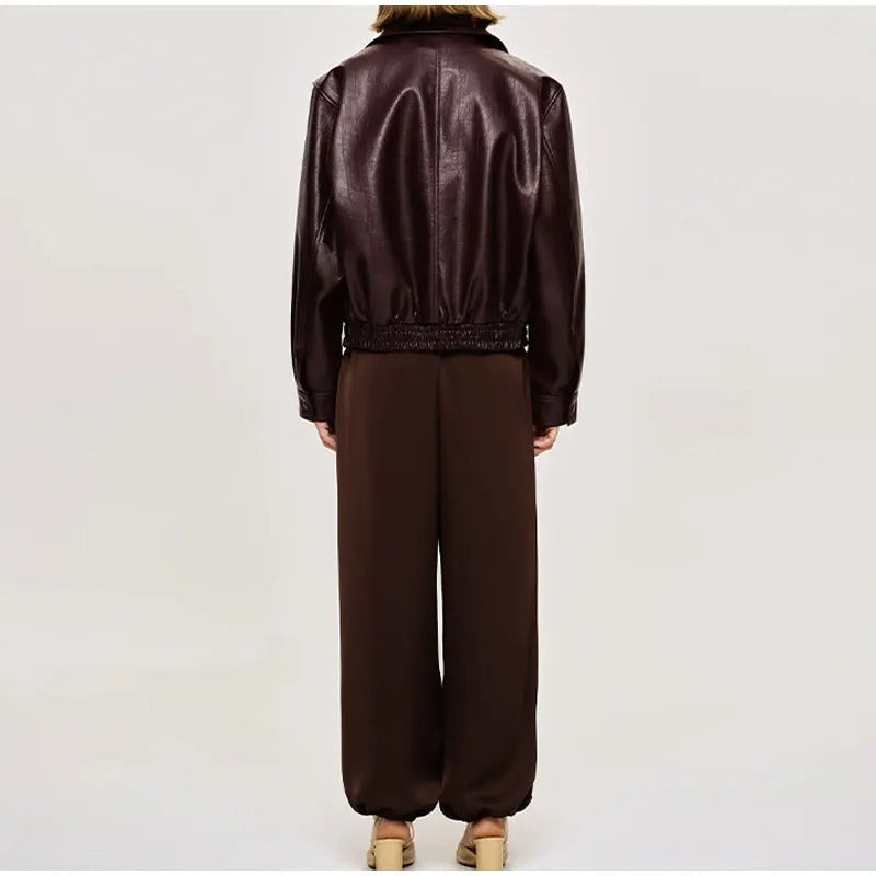 Valenzora | Klassische burgunderrote Jacke