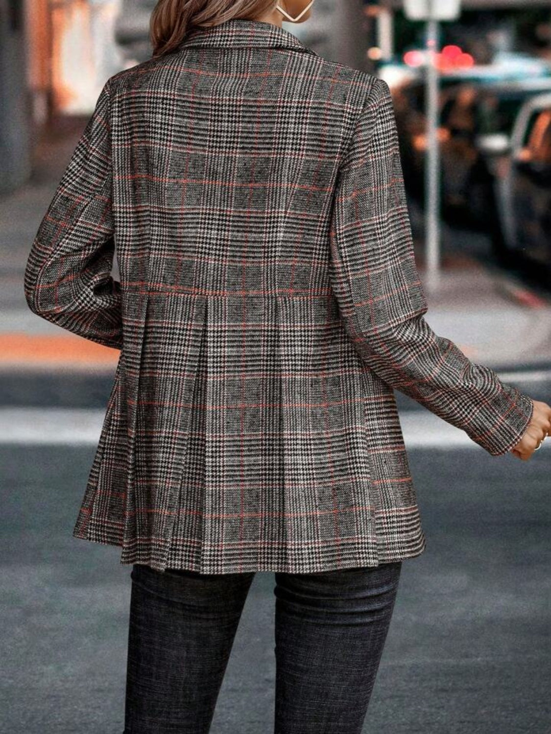 Valenzora | Elegante Herbst-Karoblazer für Damen mit Knopfleiste