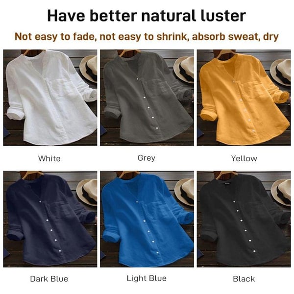 Valenzora | Casual, loose-fitting shirt made of linen-cotton blend