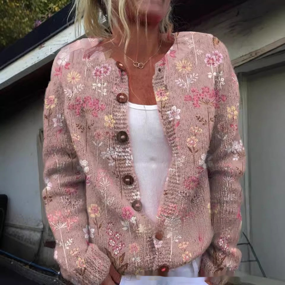 Valenzora | Stylish floral pattern cardigan