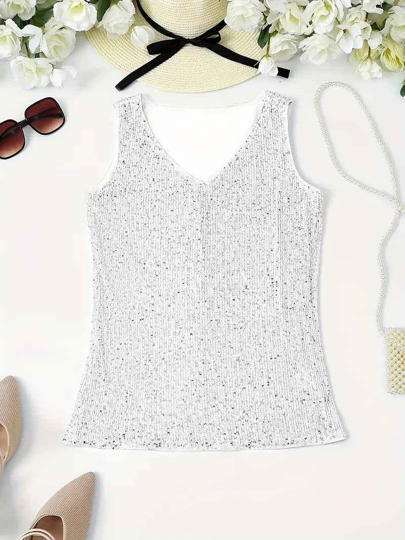 Valenzora | Elegantes, ärmelloses Top mit Pailletten