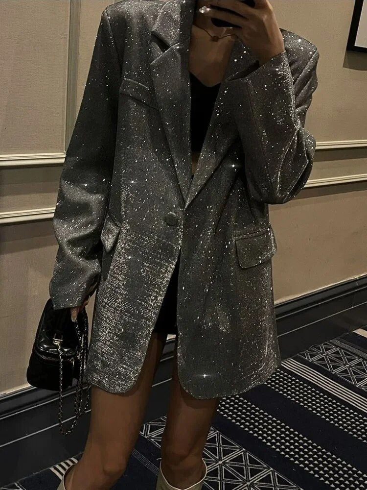Valenzora Glitter Blazer Jacket