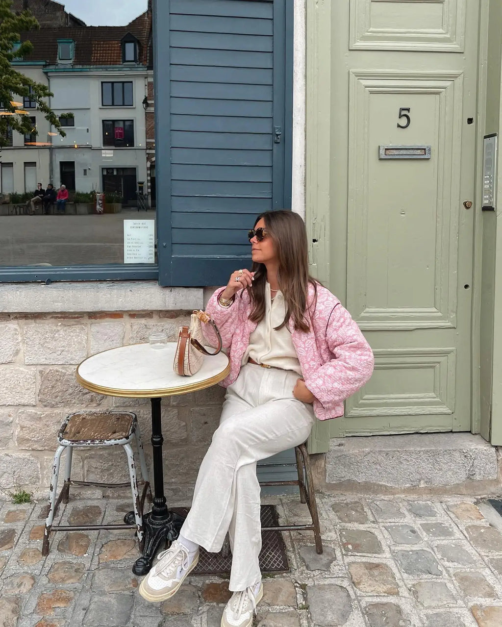 Valenzora | Rosa Sommerjacke Mit Print