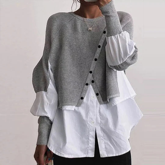 Valenzora – Eleganter Pullover mit Hemd