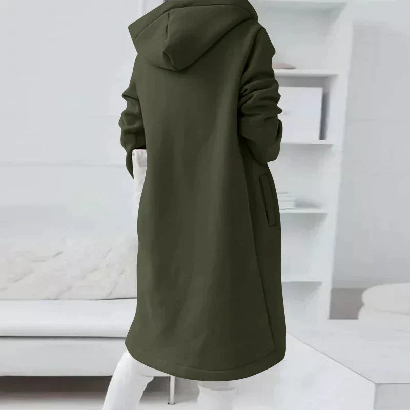 Valenzora | Long hooded jacket with zipper