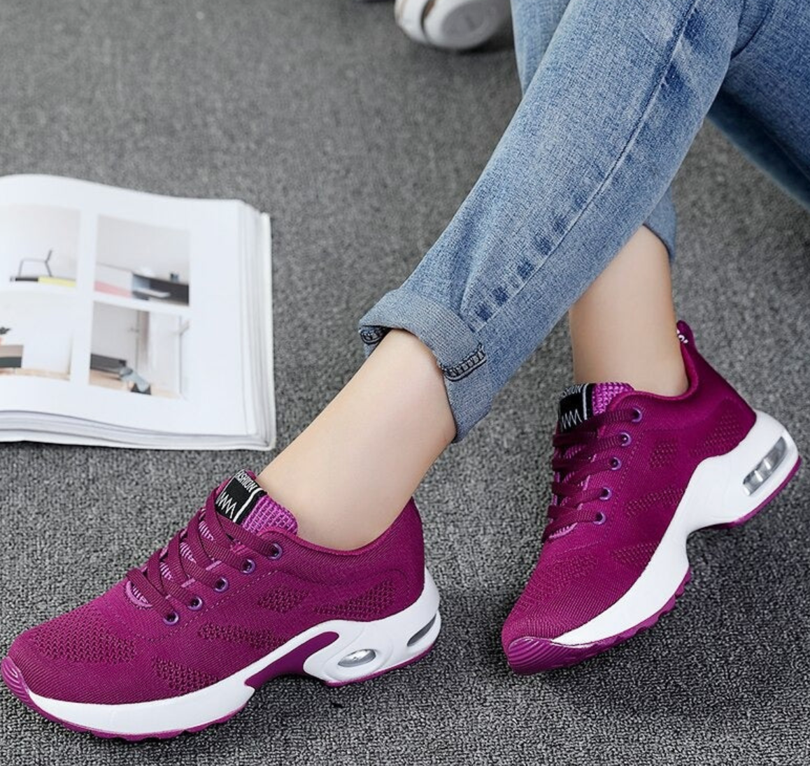 Valenzora - Orthopedic Lightweight, Breathable Sports Sneakers for Women | Sporty Casual Running Shoe with Air Cushion Sole