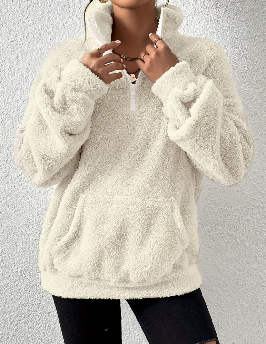 Valenzora | Warmer Fleece-Winterpullover für Damen