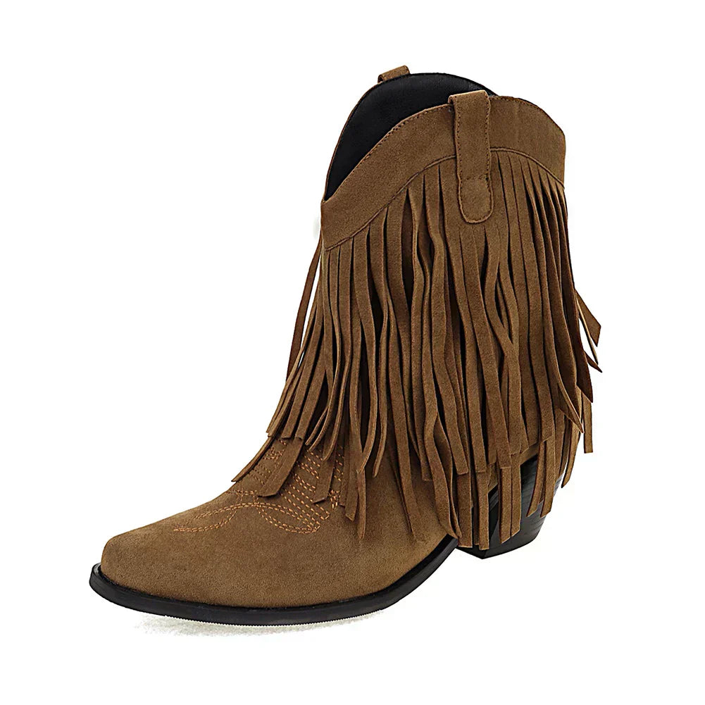 Valenzora | Cowboystiefeletten mit Fransenquaste