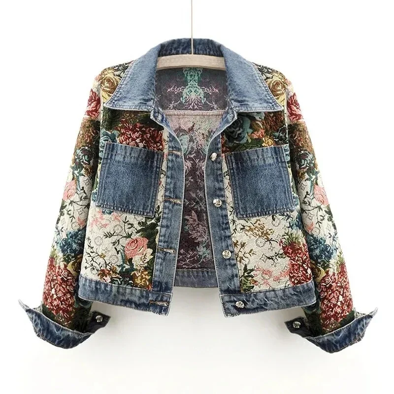 Valenzora | Denim jacket with flowers