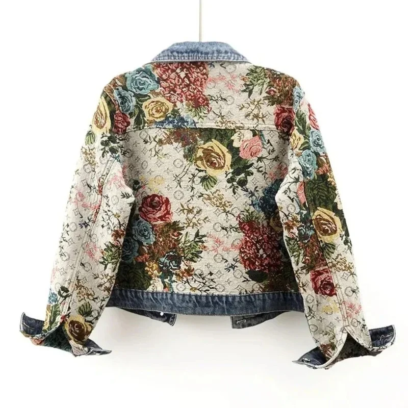 Valenzora | Denim jacket with flowers