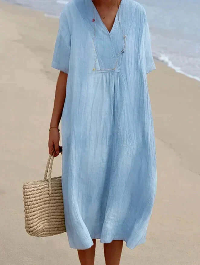 Valenzora | Summer dress made of cotton and linen