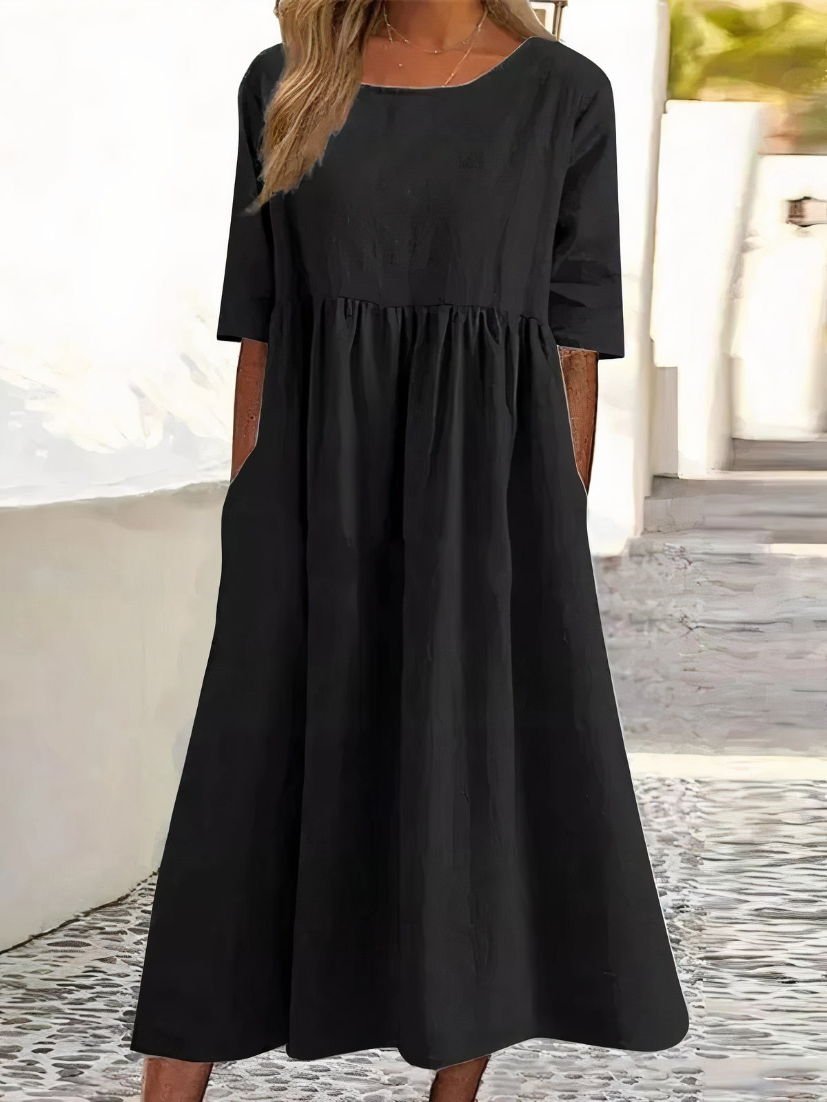 Valenzora - Vintage short-sleeved dress