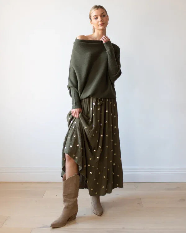 Valenzora | Asymmetrischer Damenpullover mit eleganter Drapierung