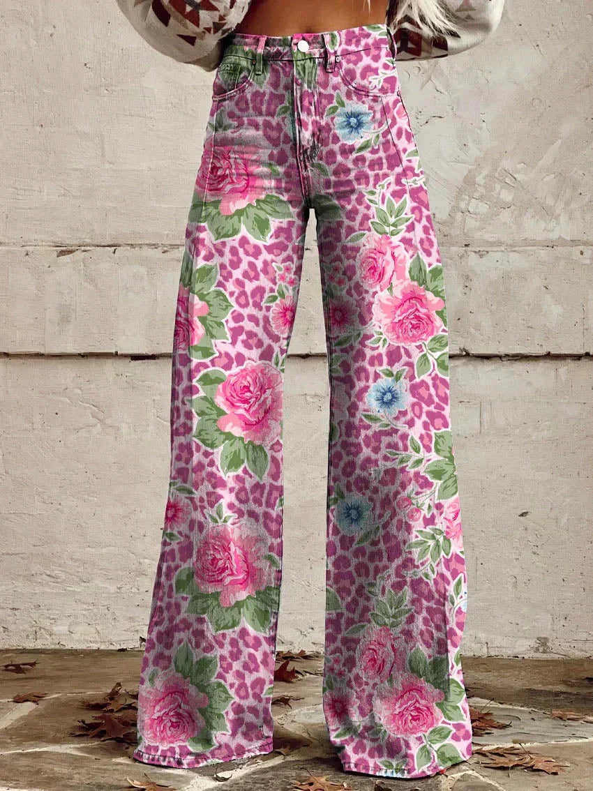 Valenzora | Stylische Jeans mit Blumenmuster