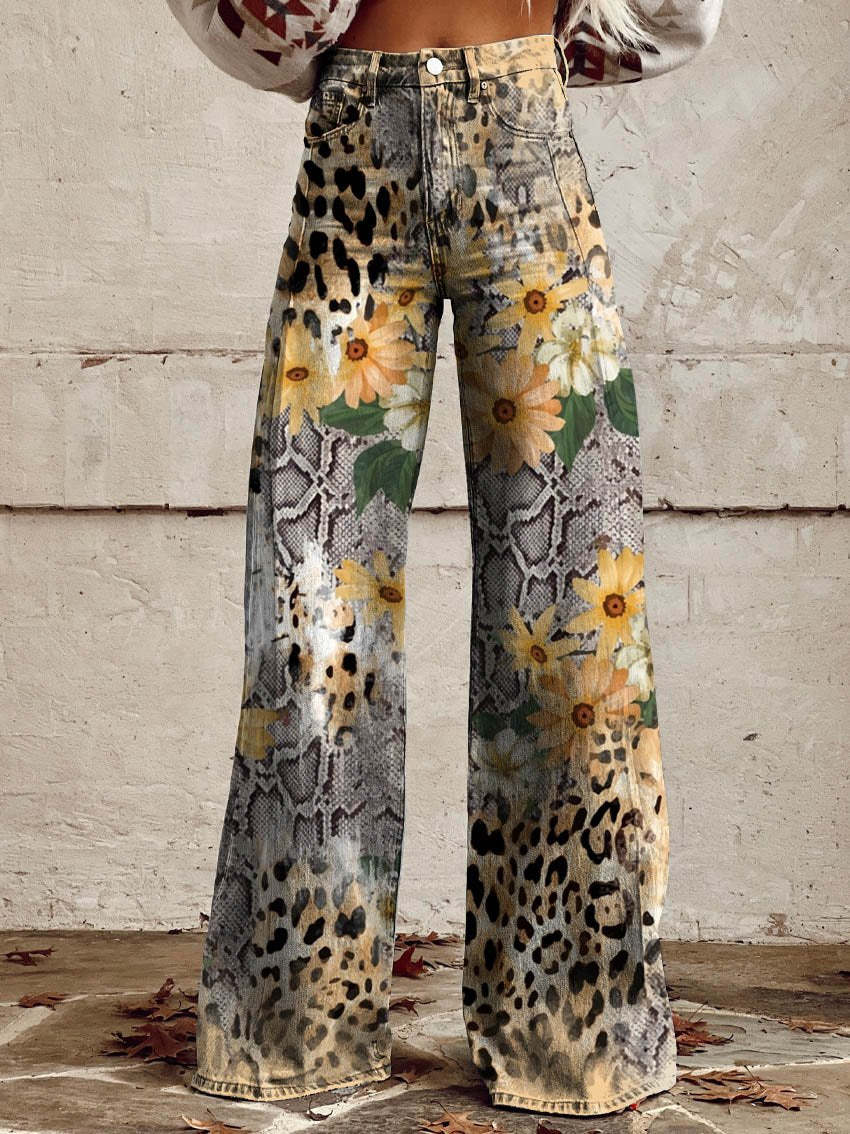 Valenzora | Stylische Jeans mit Blumenmuster