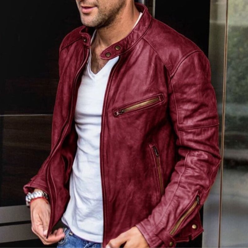 Valenzora | Elegant and weatherproof leather jacket