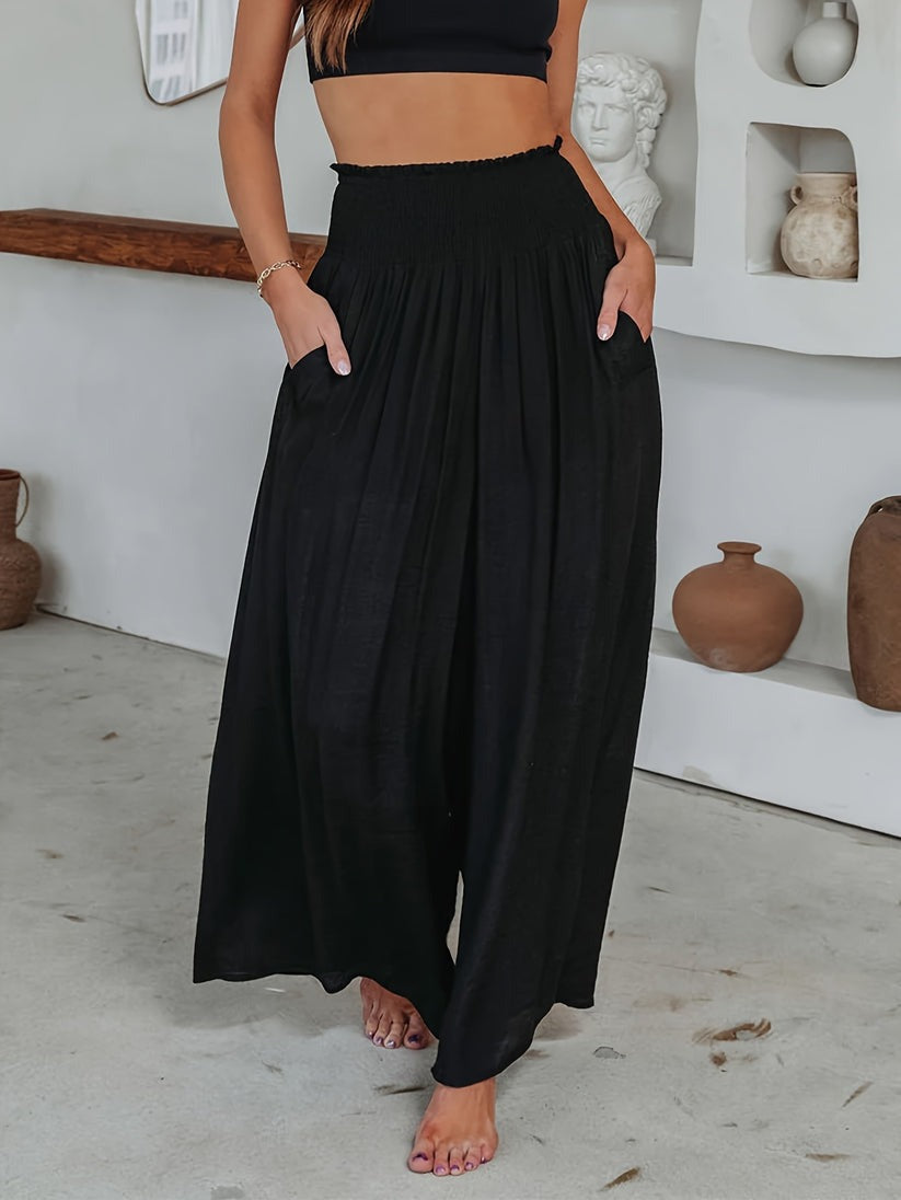 Casual wide-leg trousers