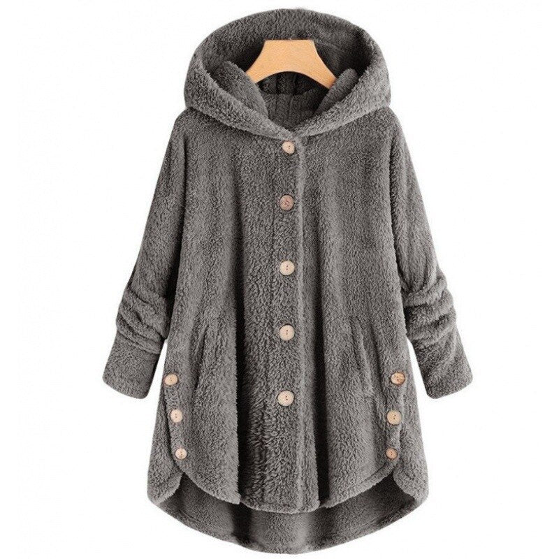 Valenzora hooded coat for women made of warm wool.