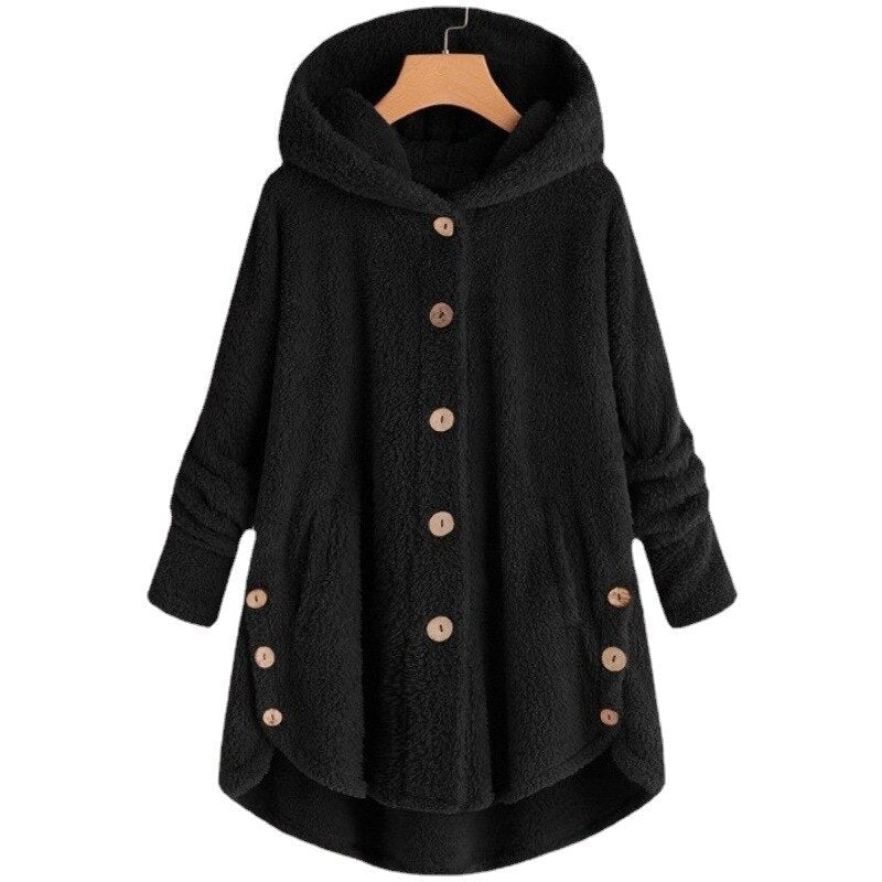 Valenzora hooded coat for women made of warm wool.