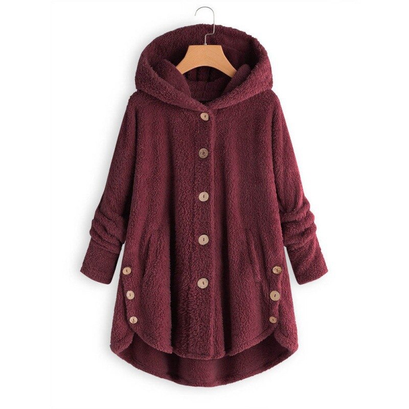 Valenzora hooded coat for women made of warm wool.