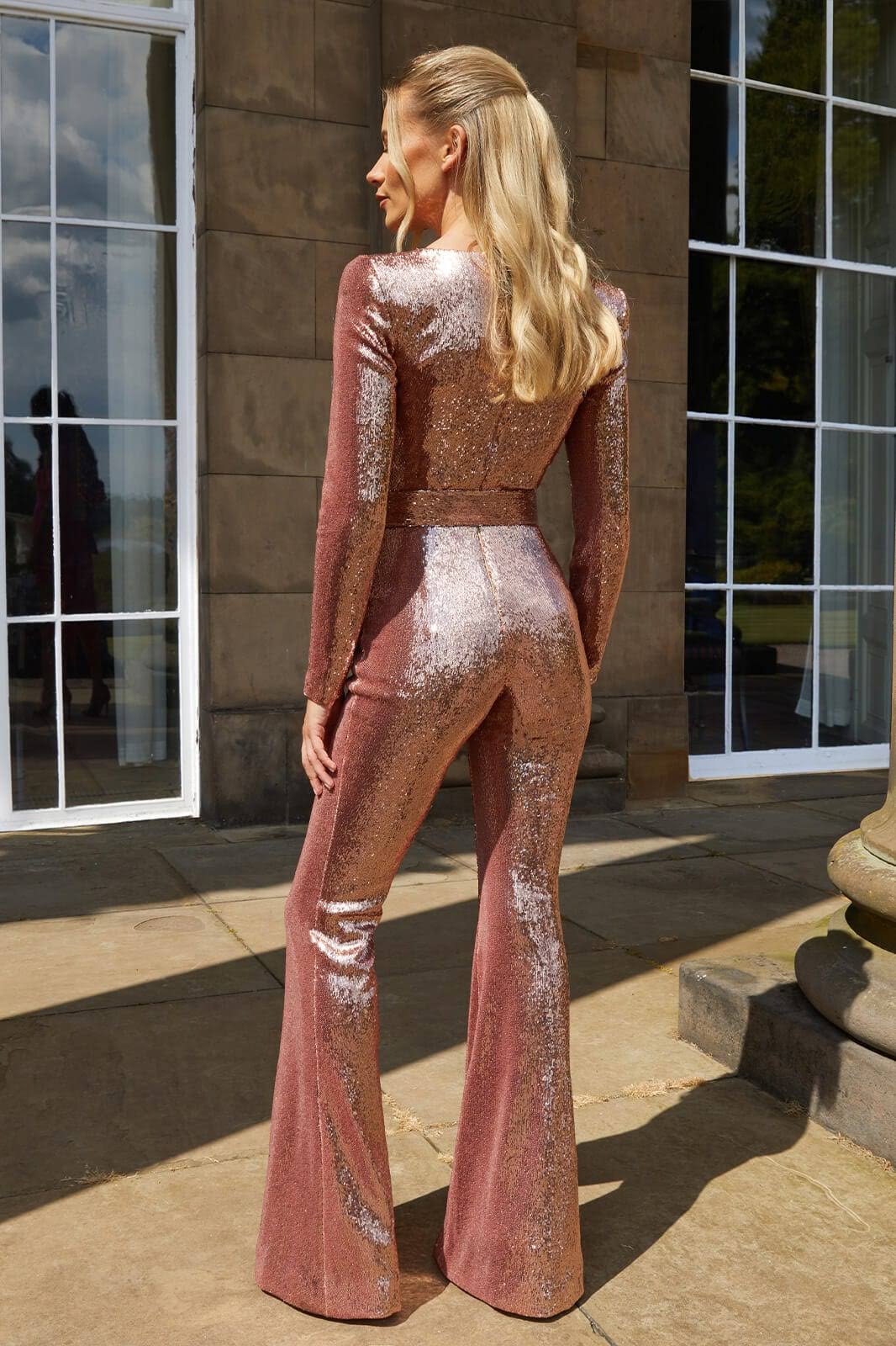 Valenzora - Sequin Long Sleeve Jumpsuit