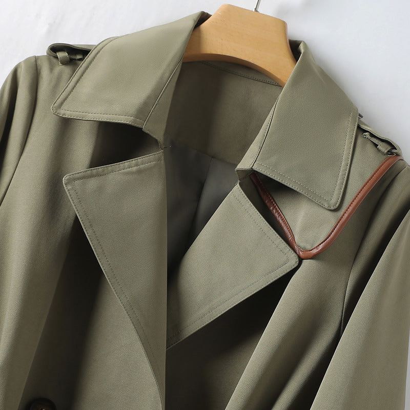Valenzora | Damen-Trenchcoat mit Revers und Gürtel
