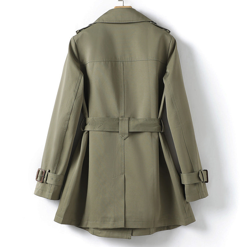 Valenzora | Damen-Trenchcoat mit Revers und Gürtel