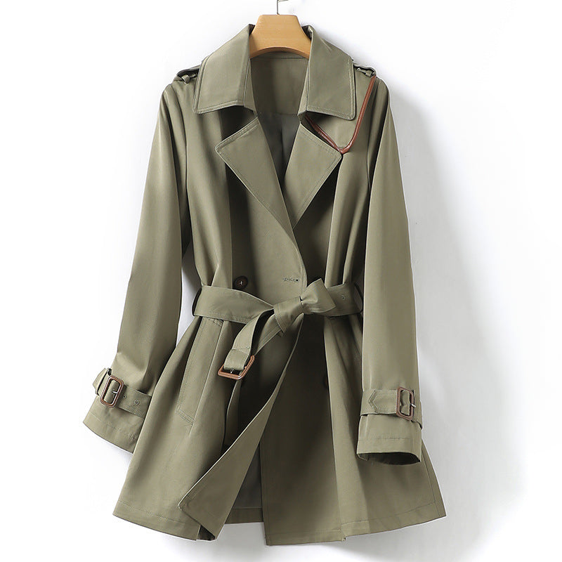 Valenzora | Damen-Trenchcoat mit Revers und Gürtel