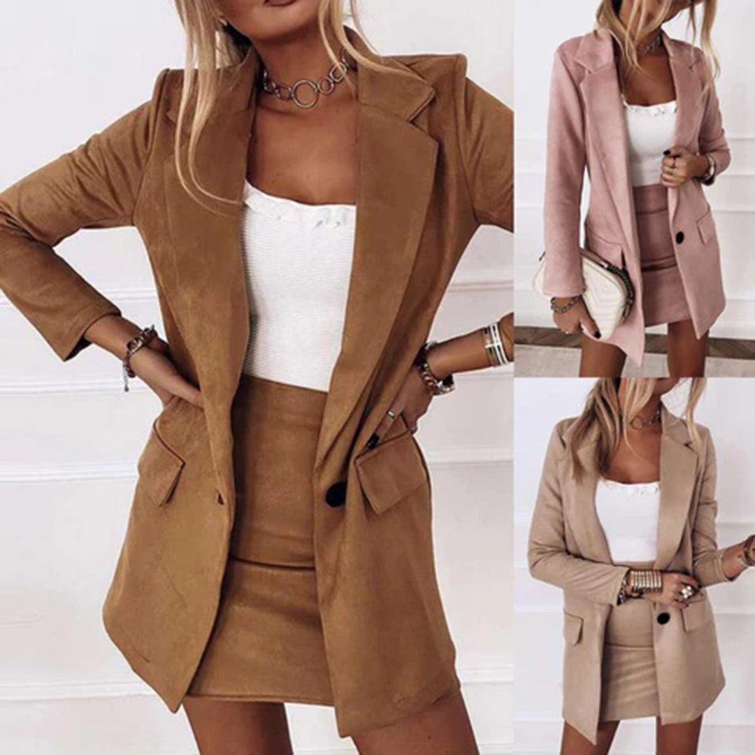 Valenzora | Damen Blazer und Rock Set
