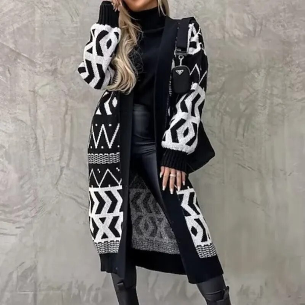 Cardigan | Women's Long Knit Cardigan