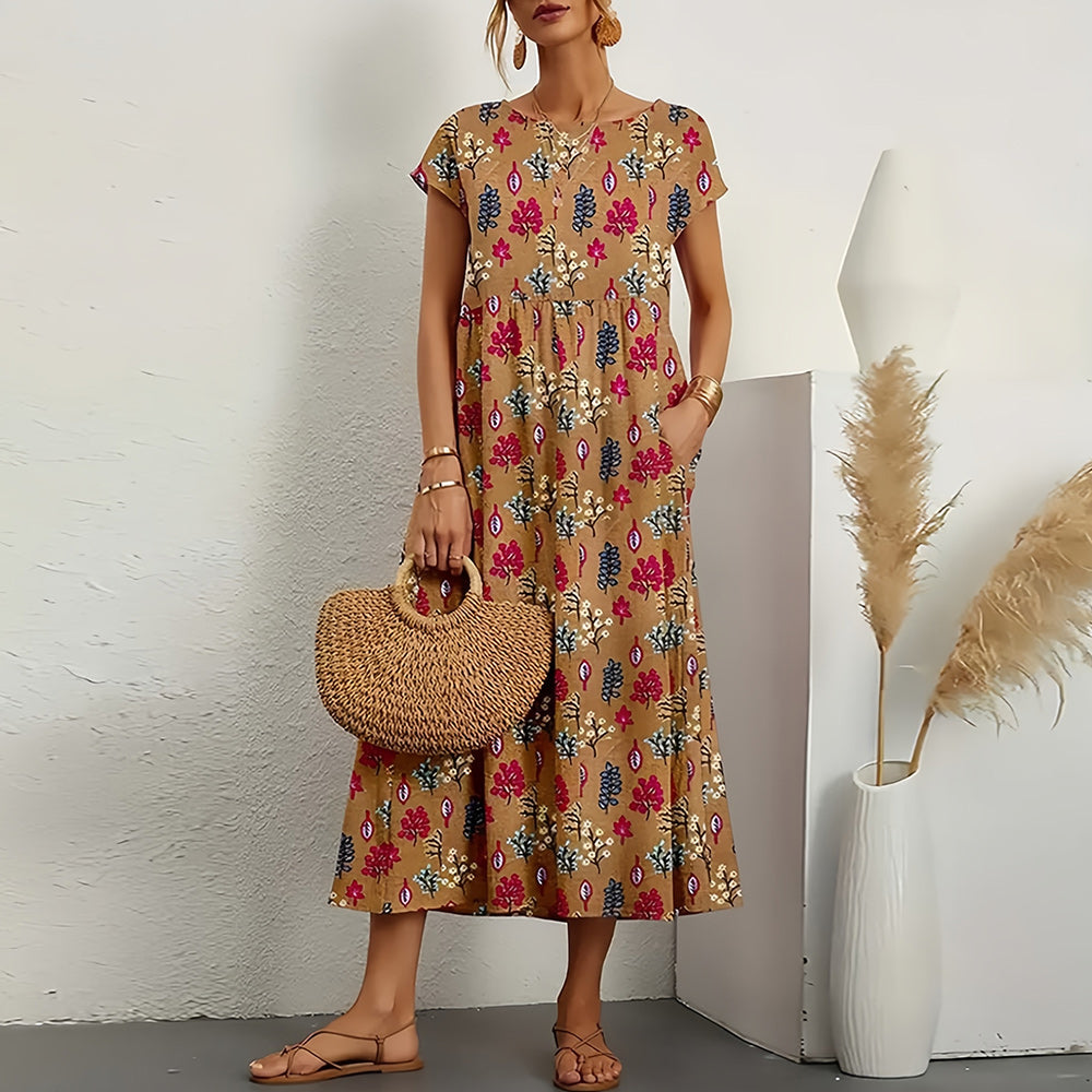 Air Kiss – Baumwoll-Leinen-Kleid mit Flair