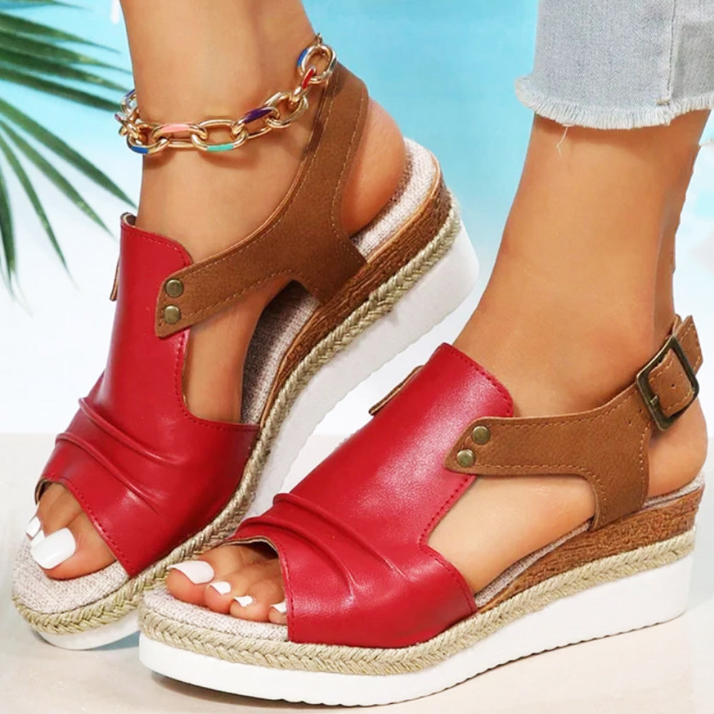 Valenzora | Neue legere Damen-Sandalen mit dicker Sohle und Fischnaht