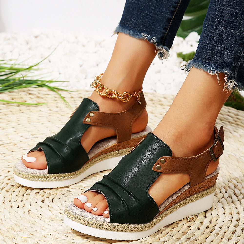 Valenzora | Neue legere Damen-Sandalen mit dicker Sohle und Fischnaht