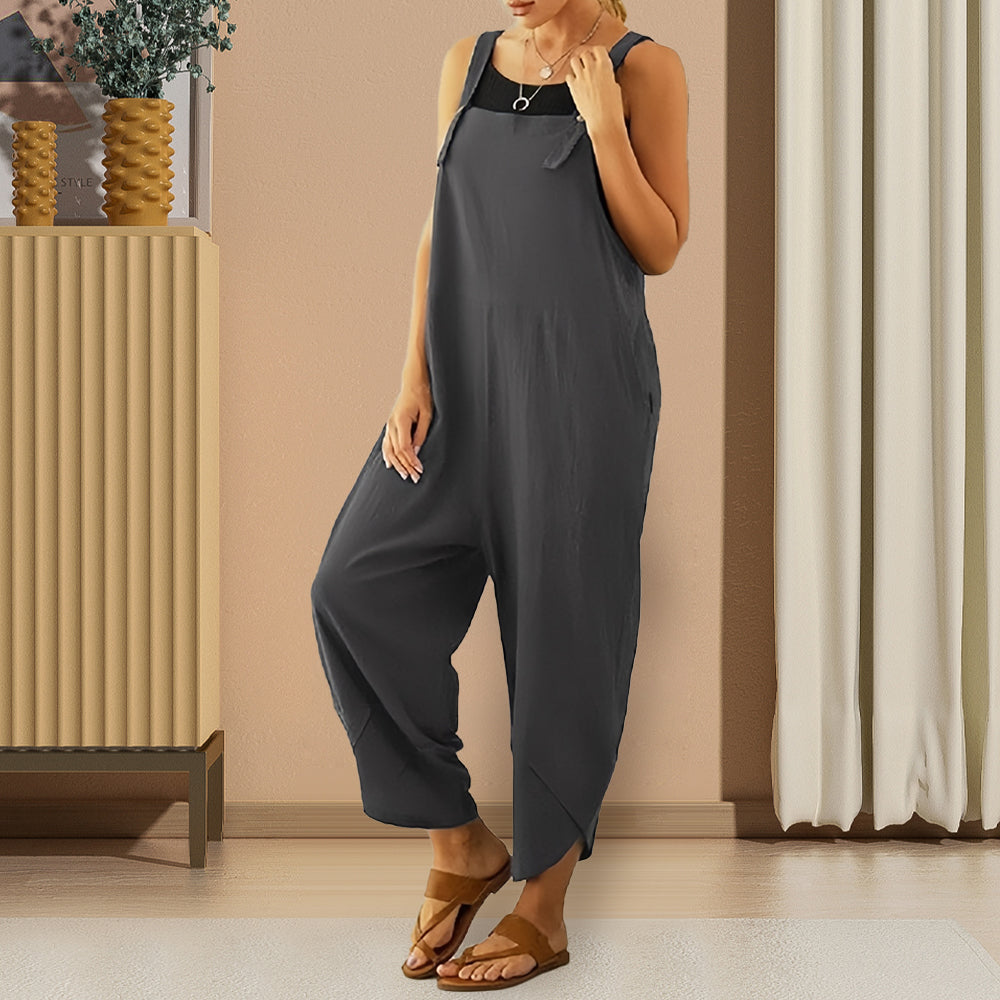 Valenzora | Casual, loose-fitting solid-color jumpsuit for women