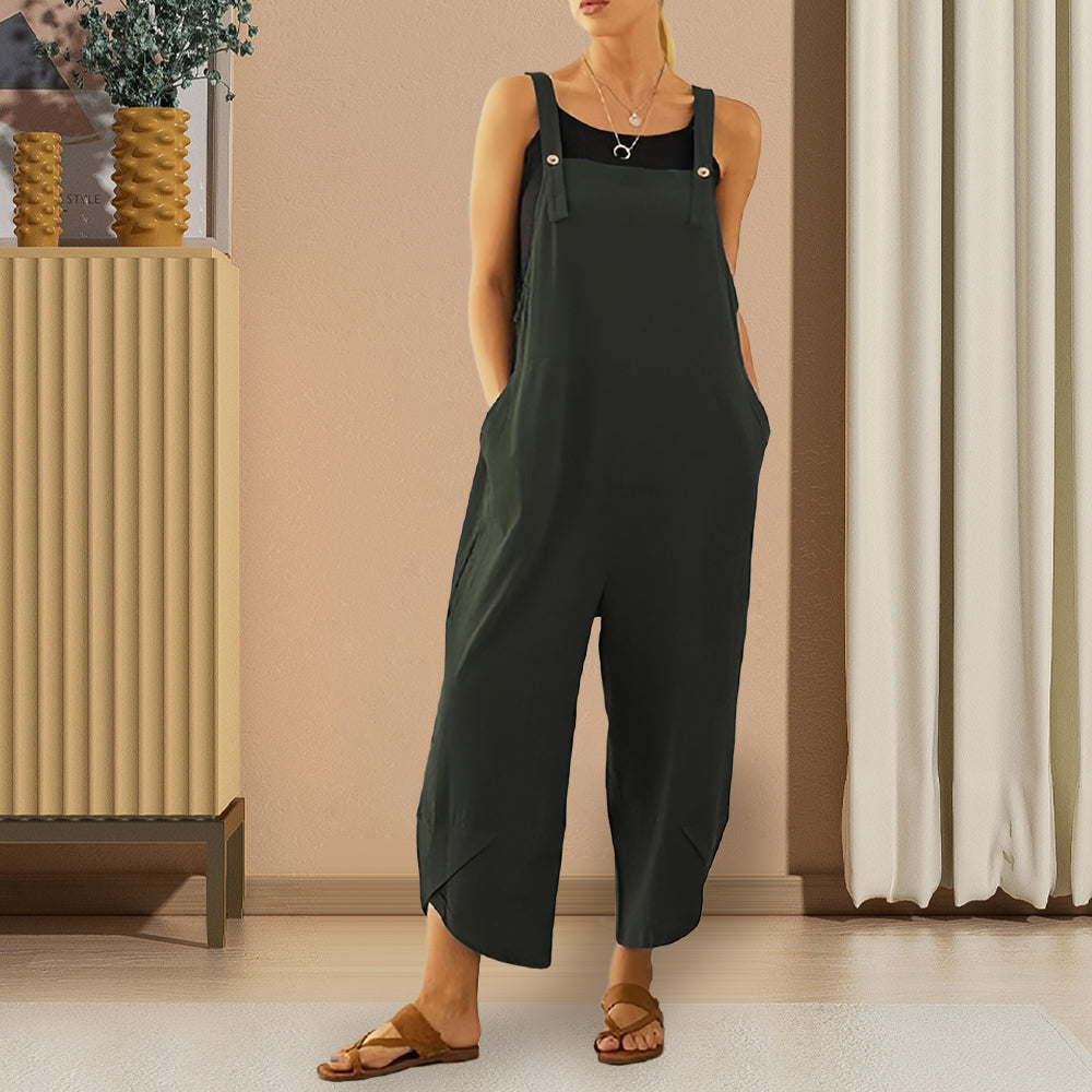 Valenzora | Casual, loose-fitting solid-color jumpsuit for women