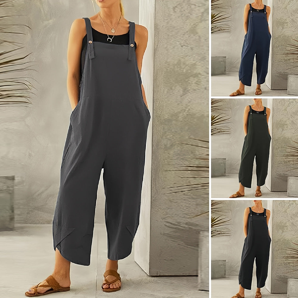 Valenzora | Casual, loose-fitting solid-color jumpsuit for women
