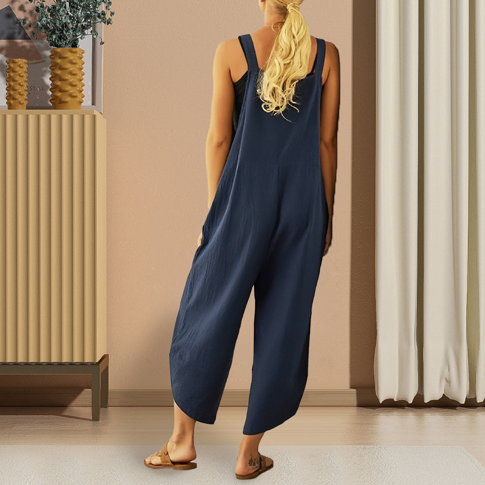 Valenzora | Casual, loose-fitting solid-color jumpsuit for women