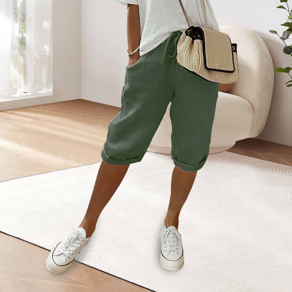 Valenzora | Freizeithose aus Baumwollleinen mit elastischem Bund