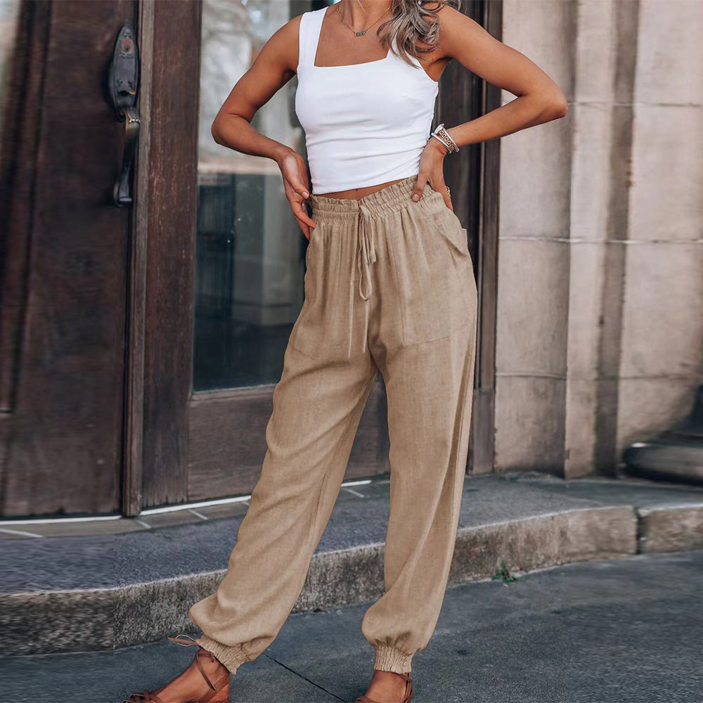 Valenzora | Elegant women's trousers with lace leg