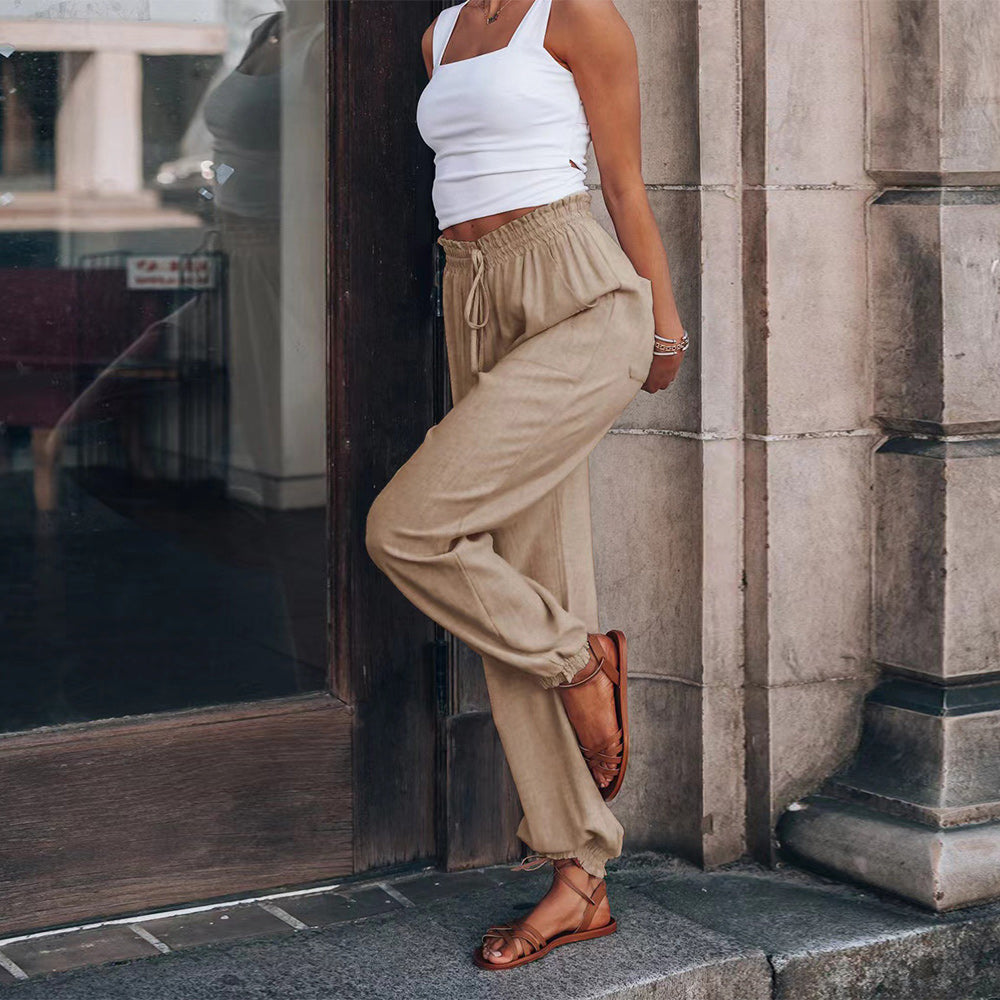 Valenzora | Elegant women's trousers with lace leg