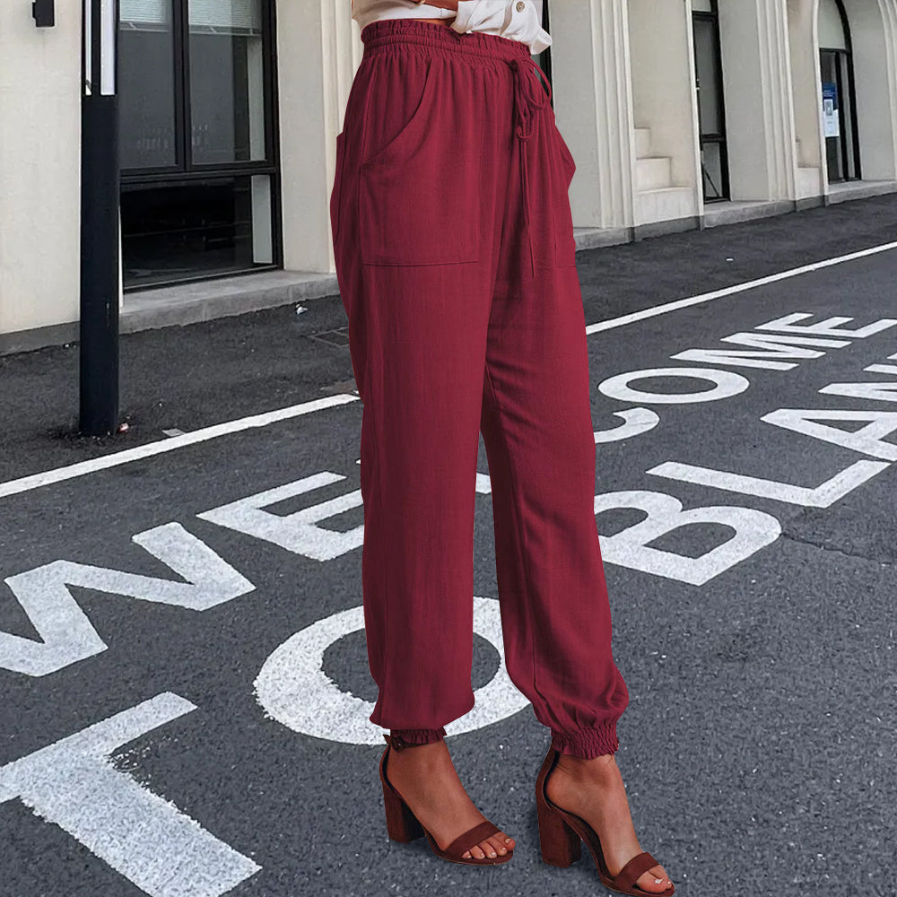 Valenzora | Elegant women's trousers with lace leg