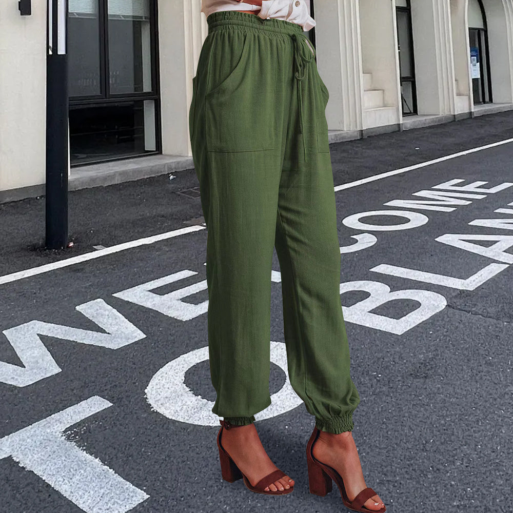 Valenzora | Elegant women's trousers with lace leg